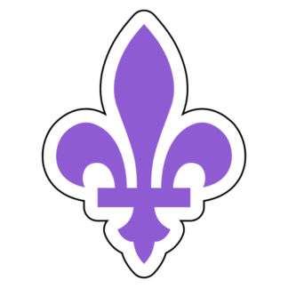 Québec Fleur De Lys Sticker (Lavender)